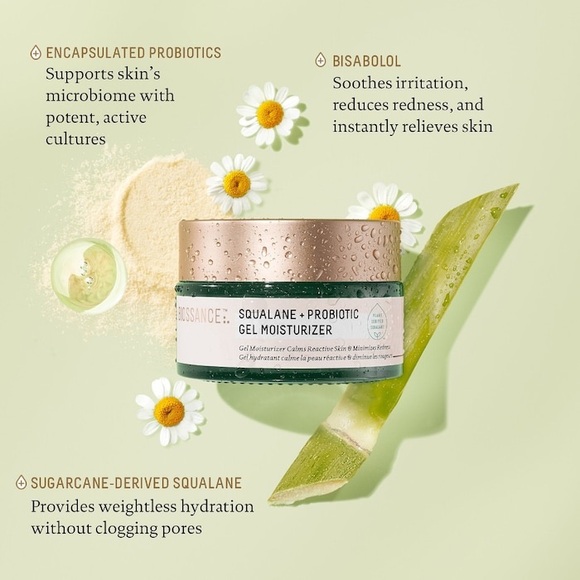 BIOSSANCE SQUALANE+PROBIOTIC GEL MOISTURIZER F/S 1.69 Oz. Brighten/Balance NIB! - Picture 8 of 14